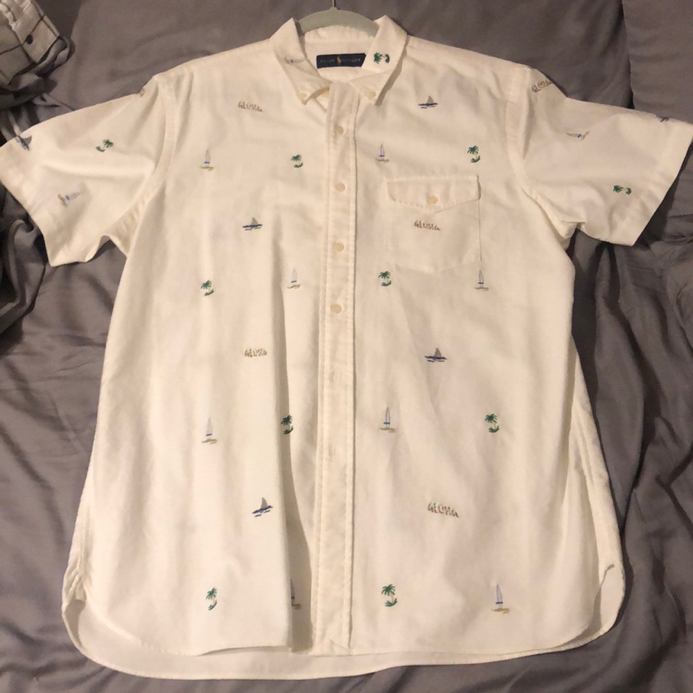Ralph Lauren Polo button up breach theme